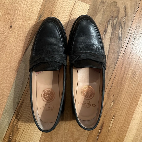 Cheaney Cora Loafer in Black Kudu/Moc Croc Nubuck - Picture 6 of 11